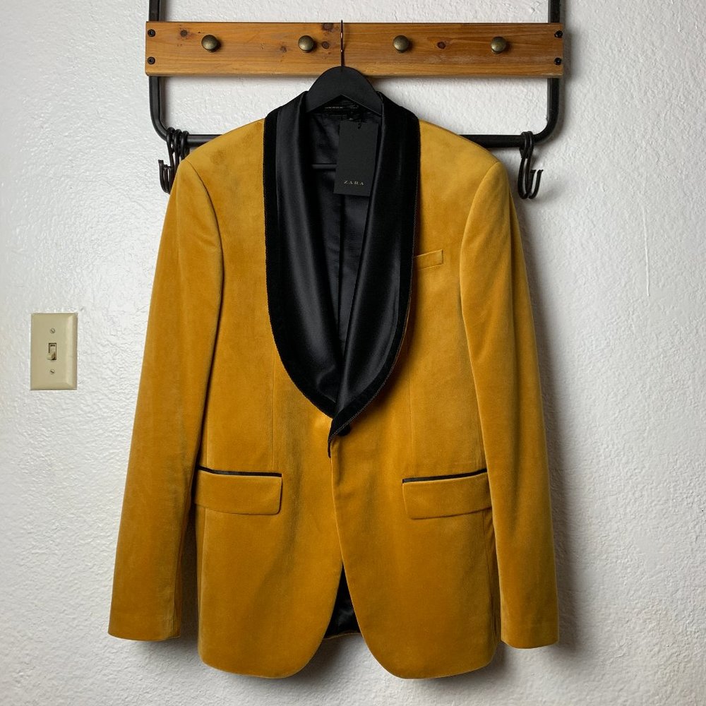 Gold Zara Tuxedo Jacket